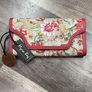 Floral Pink and Cream Women's Clutch